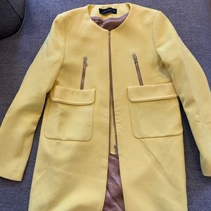Zara yellow spring coat. Size small.